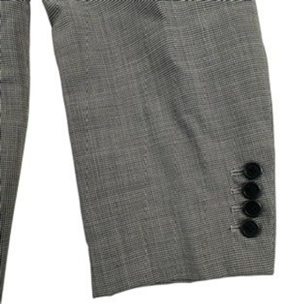 Marzoni Mens Blazer 48R Gray Plaid Lanificio di Marzoni Wool Silk Blend 3 Button - Picture 5 of 15